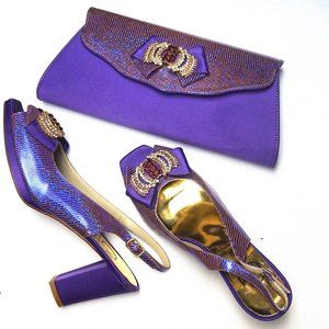 PURPLE HOLOGRAPHIC S&B SET
